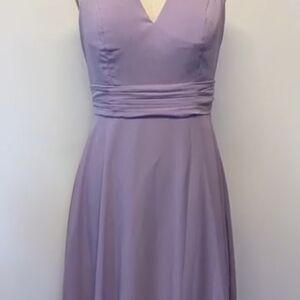Elegant Lavender Sleeveless Dress
